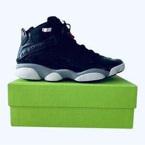 Size 8- Jordan 6 Rings Black Cement